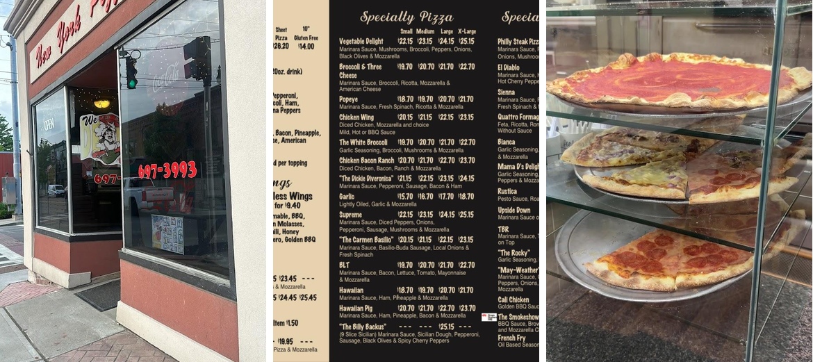 Joe's New York Pizzeria Menu