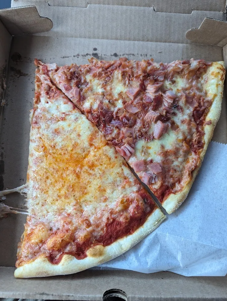 Cheese Slice and Meat Lovers Pizza Slice